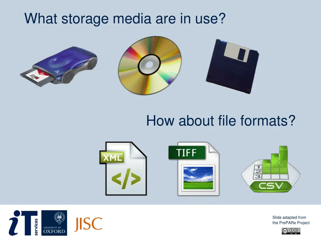 what storage media are in use