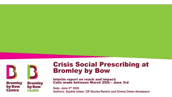 crisis social prescribing at bromley