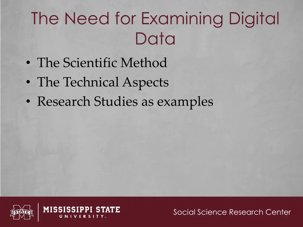 the need for examining digital data 2