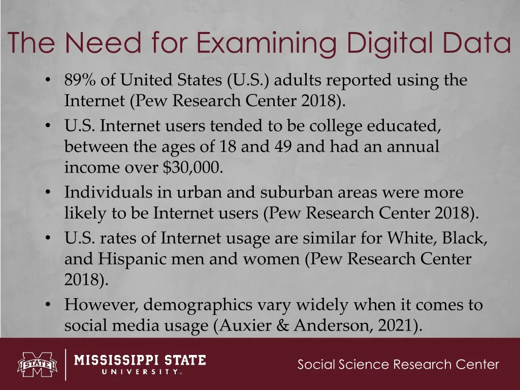 the need for examining digital data