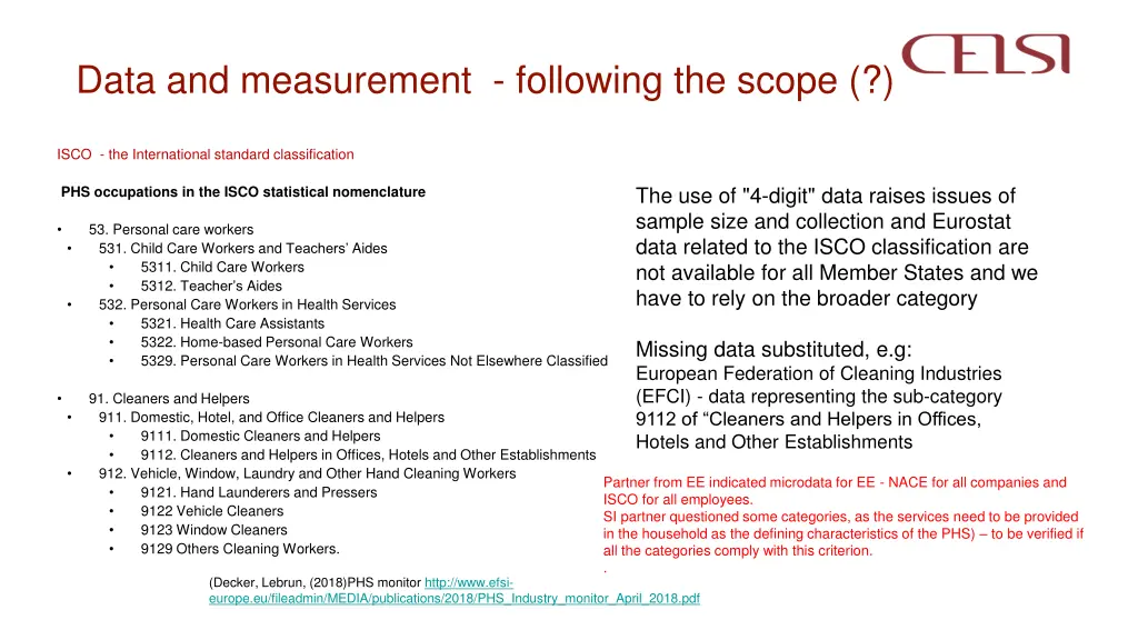 data and measurement following the scope 2