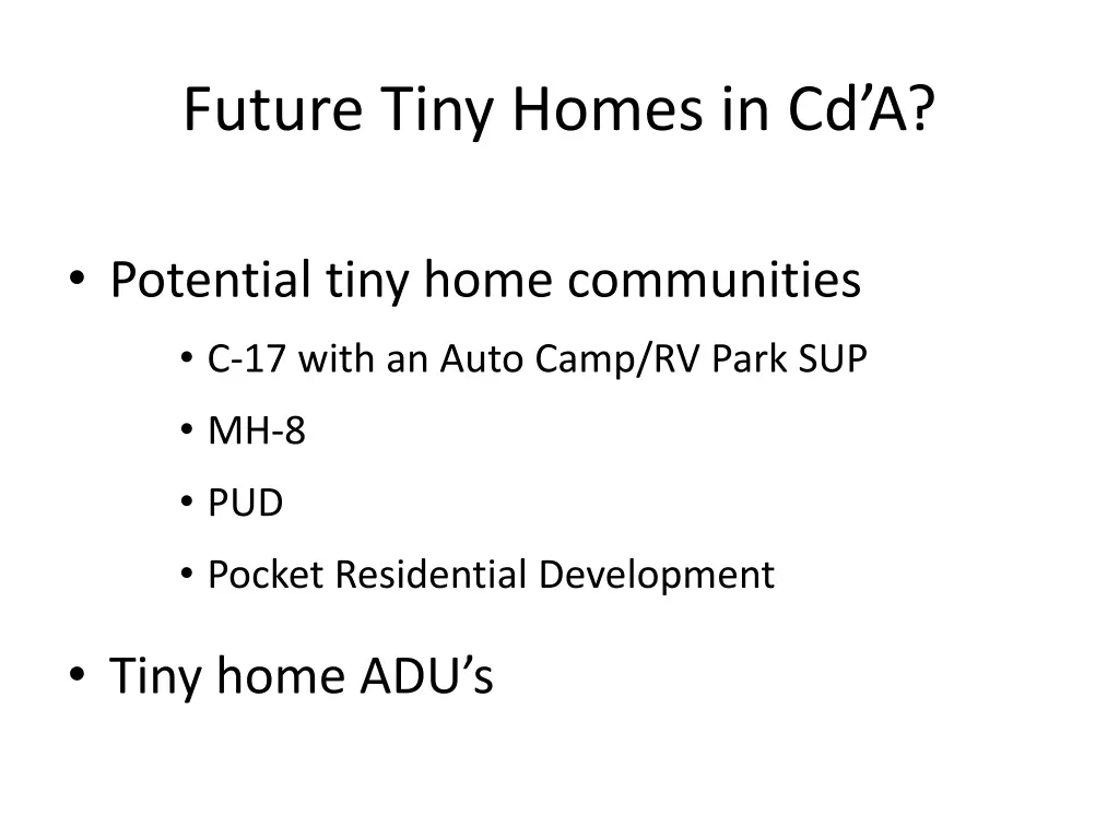 future tiny homes in cd a