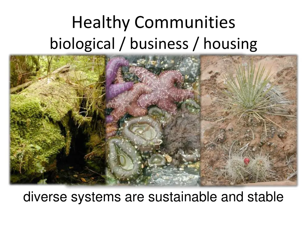 healthy communities biological business housing