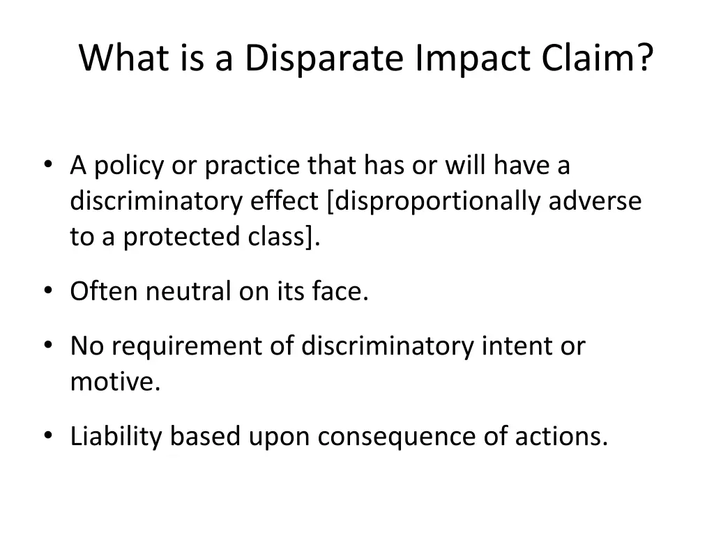 what is a disparate impact claim