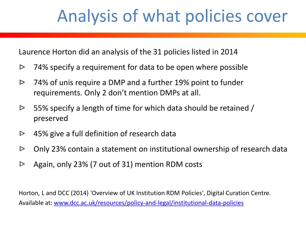 analysis of what policies cover