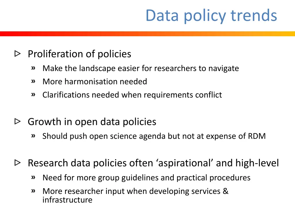 data policy trends