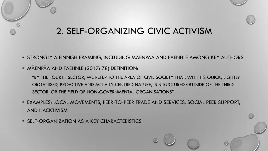 2 self organizing civic activism