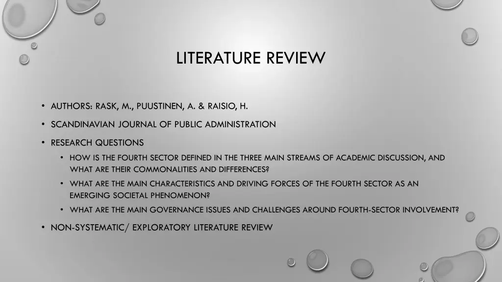 literature review