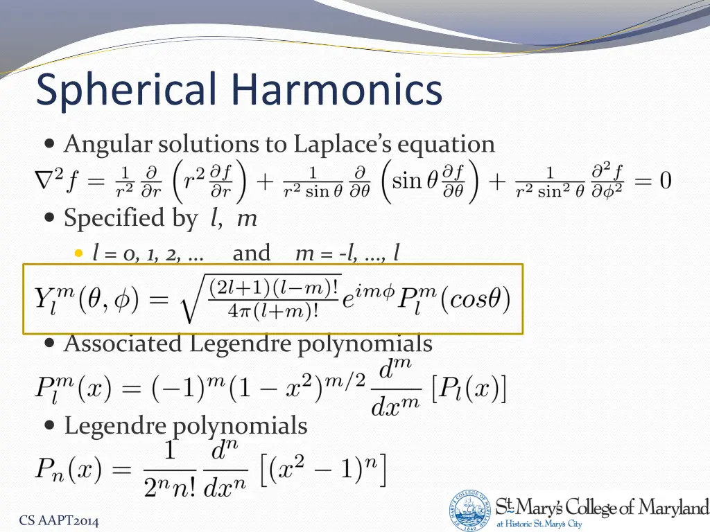 spherical harmonics