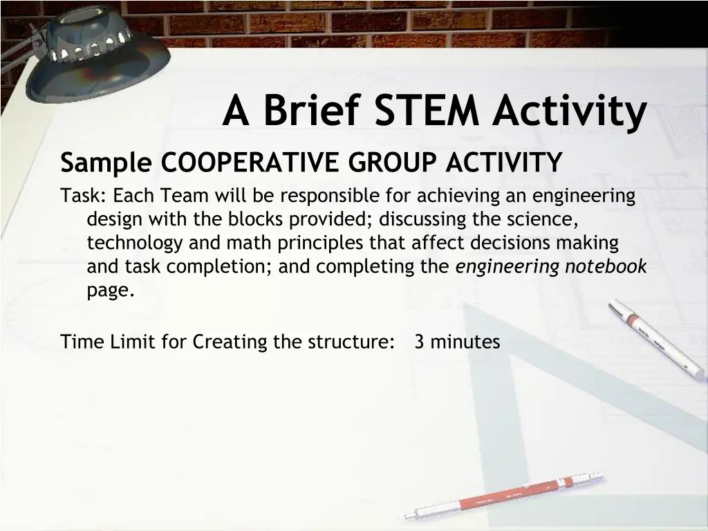 a brief stem activity sample cooperative group