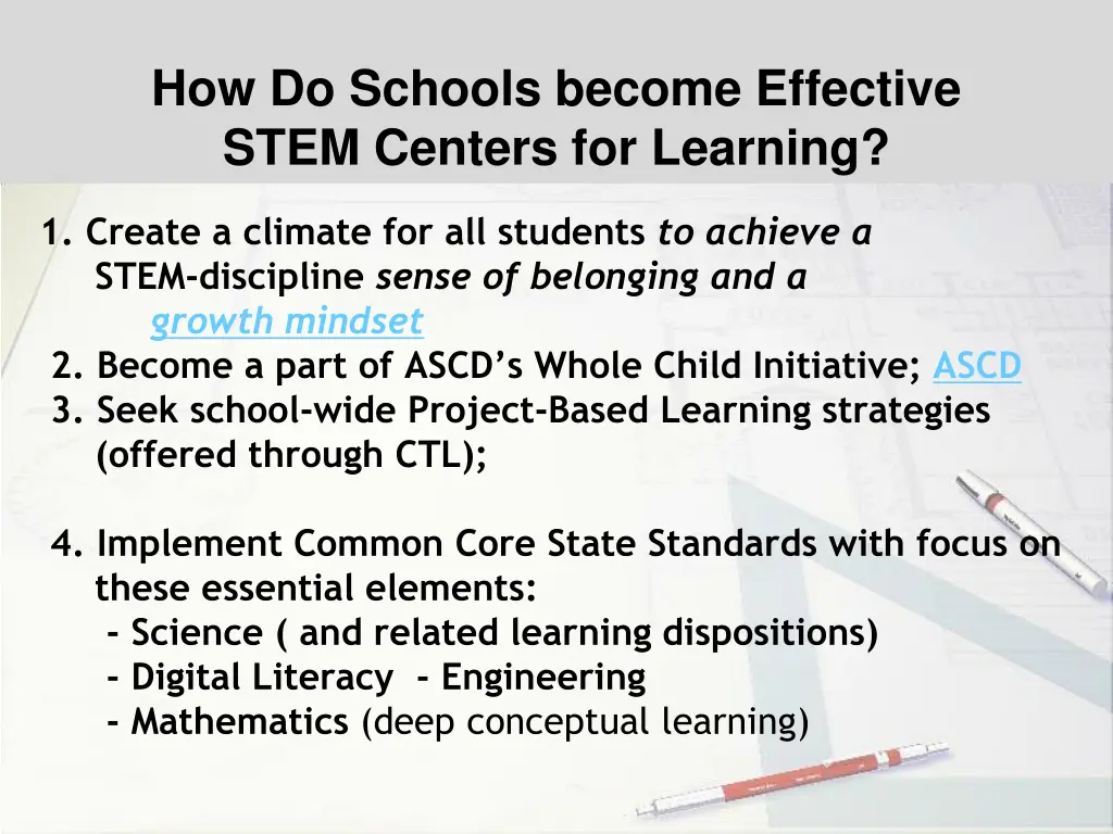 how do schools become effective stem centers