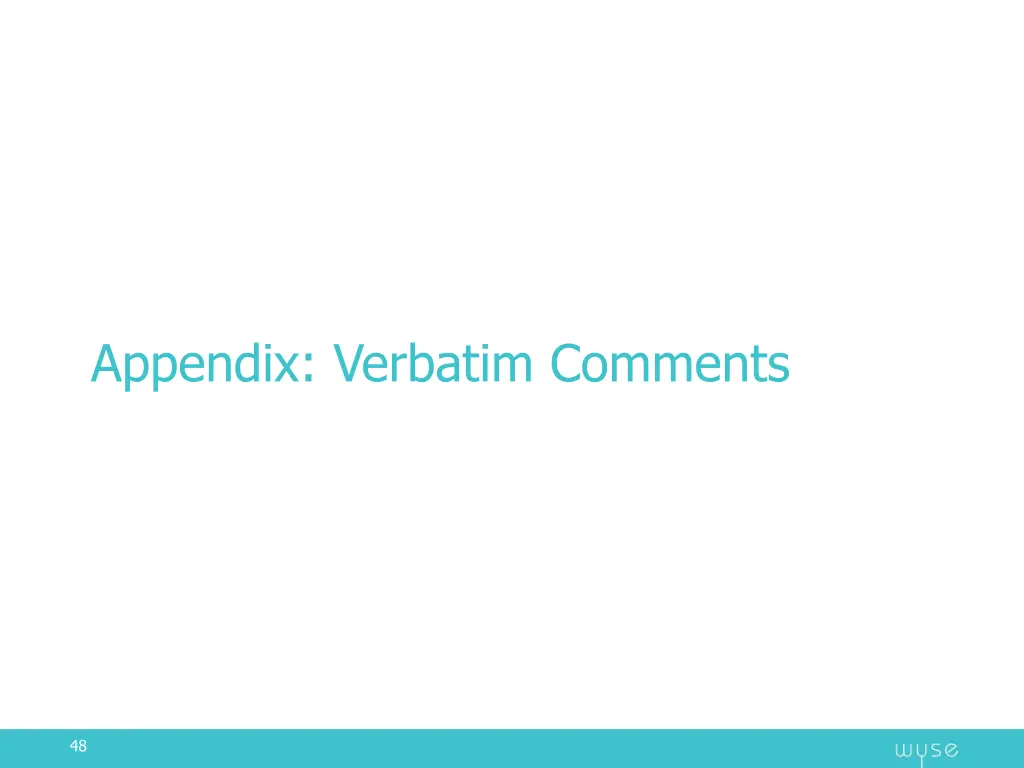 appendix verbatim comments