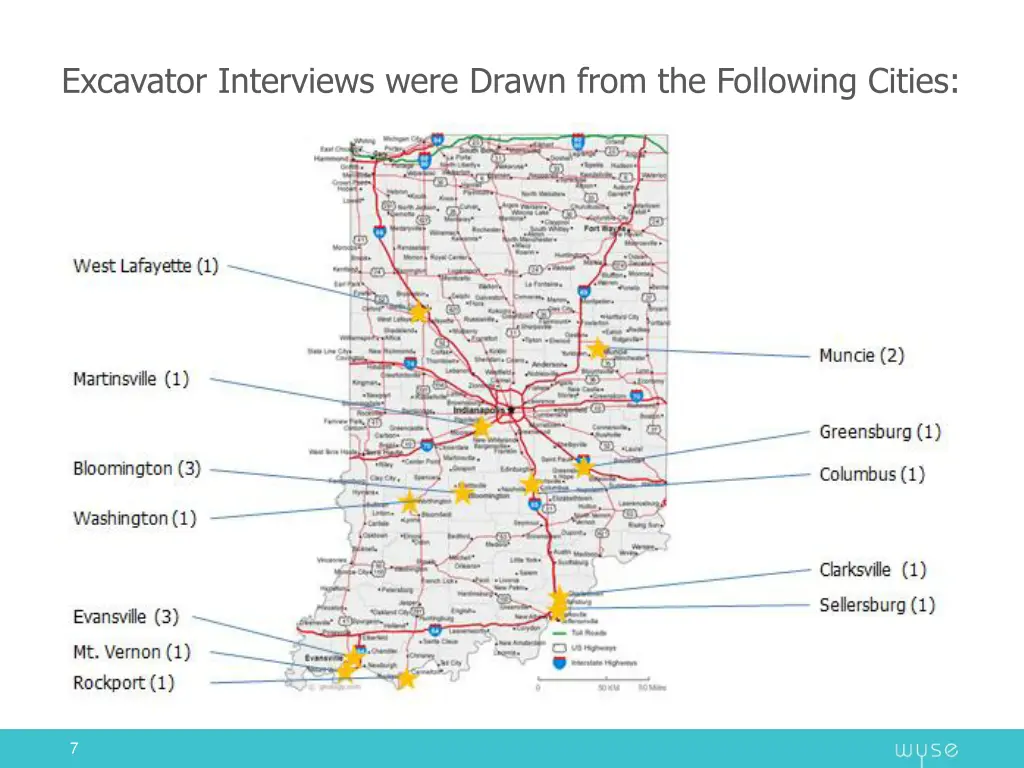 excavator interviews were drawn from