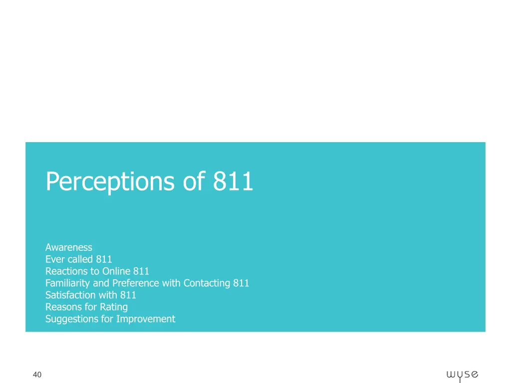 perceptions of 811