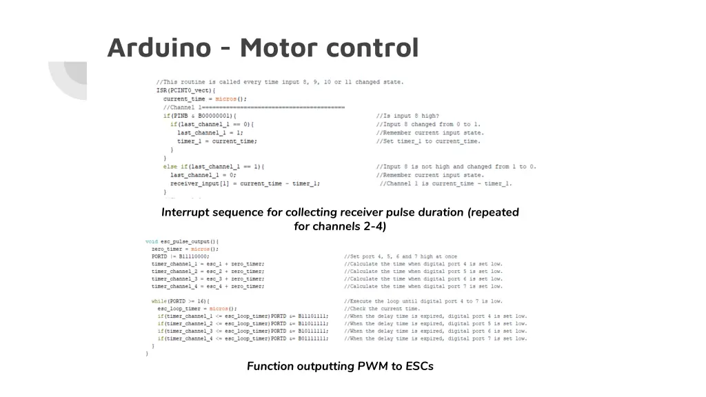 arduino motor control