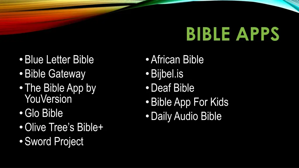 bible apps