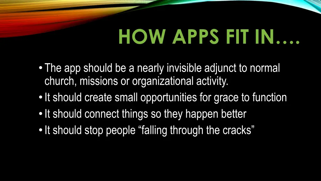 how apps fit in