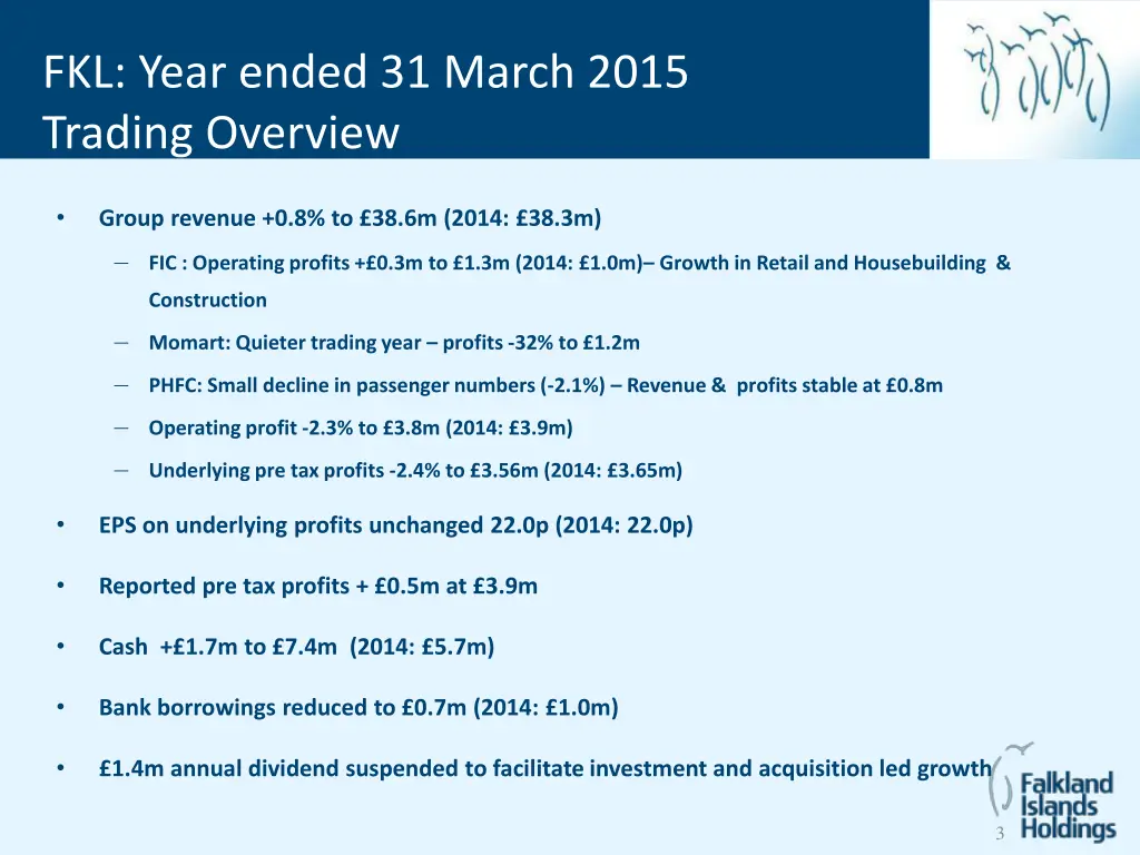 fkl year ended 31 march 2015 trading overview