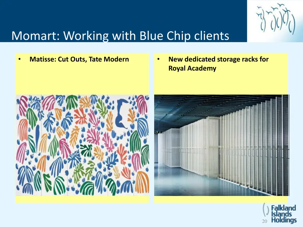 momart working with blue chip clients