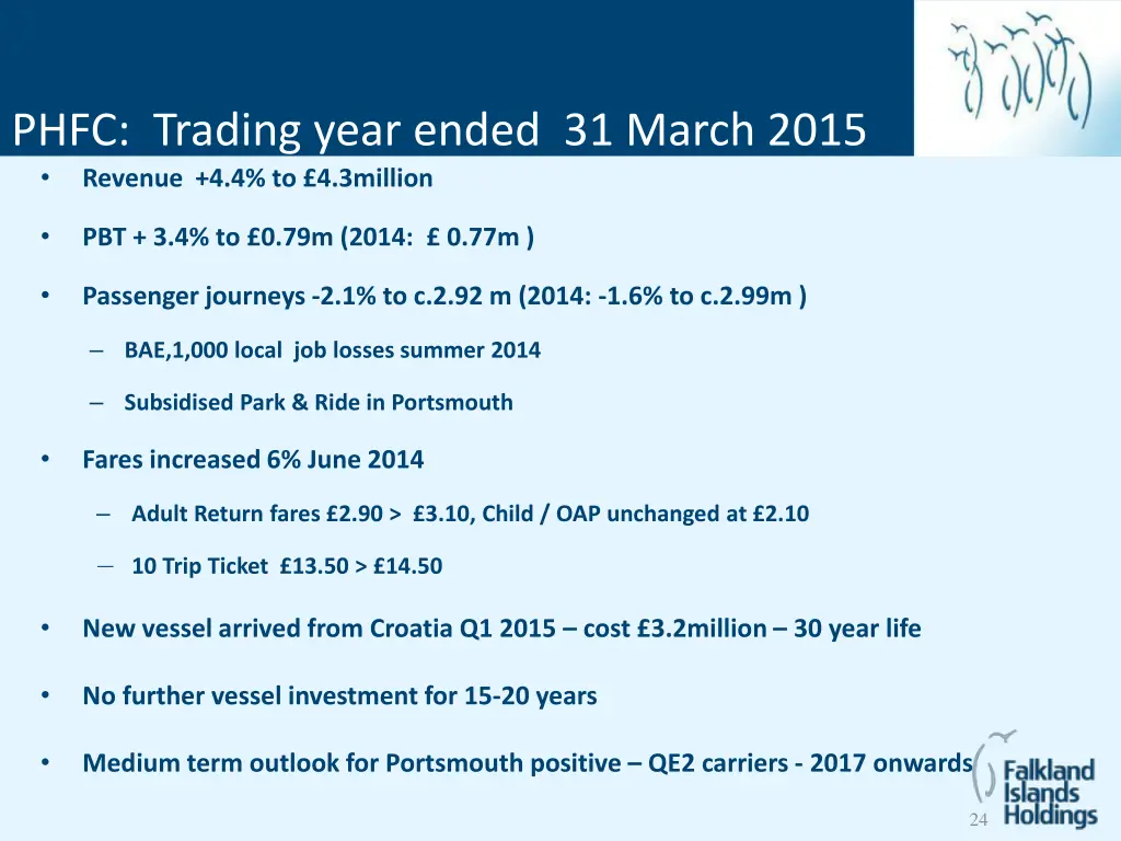 phfc trading year ended 31 march 2015