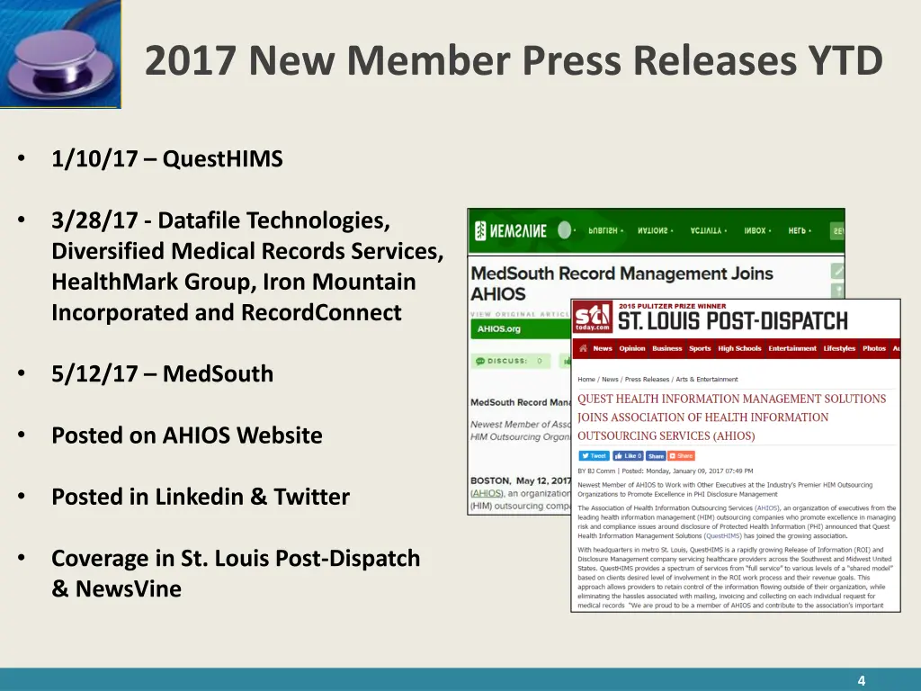 2017 new member press releases ytd