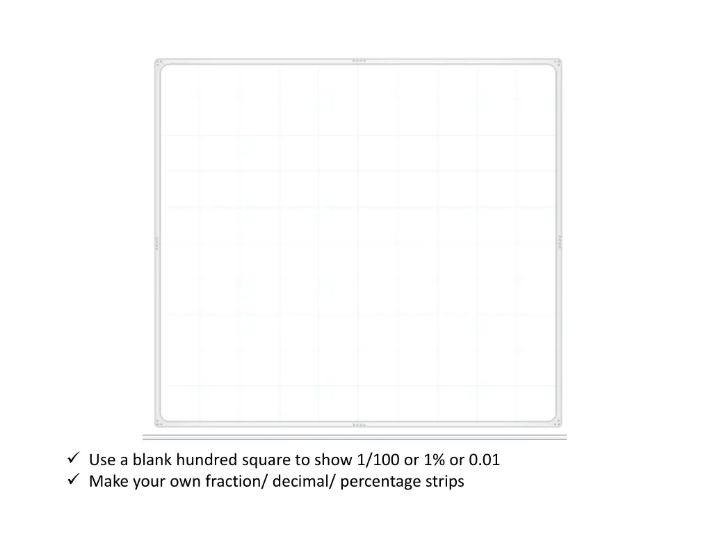 use a blank hundred square to show