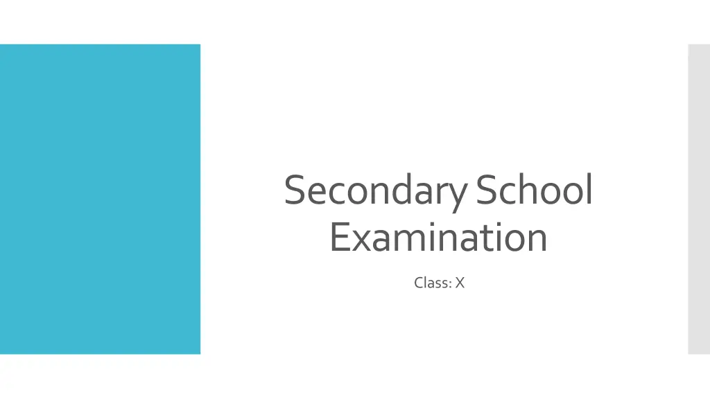 secondary school examination