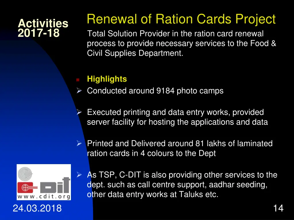 renewal of ration cards project total solution