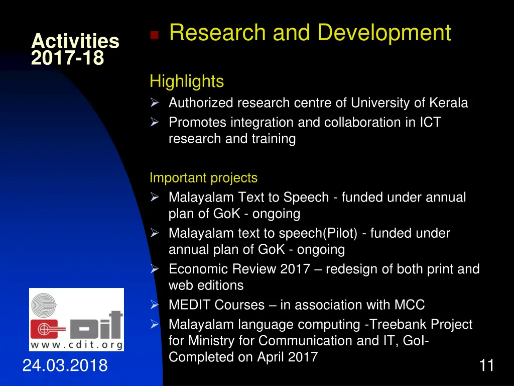 research and development highlights authorized