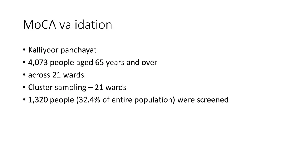 moca validation