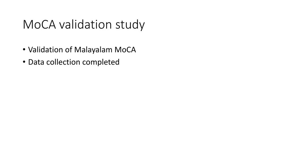 moca validation study