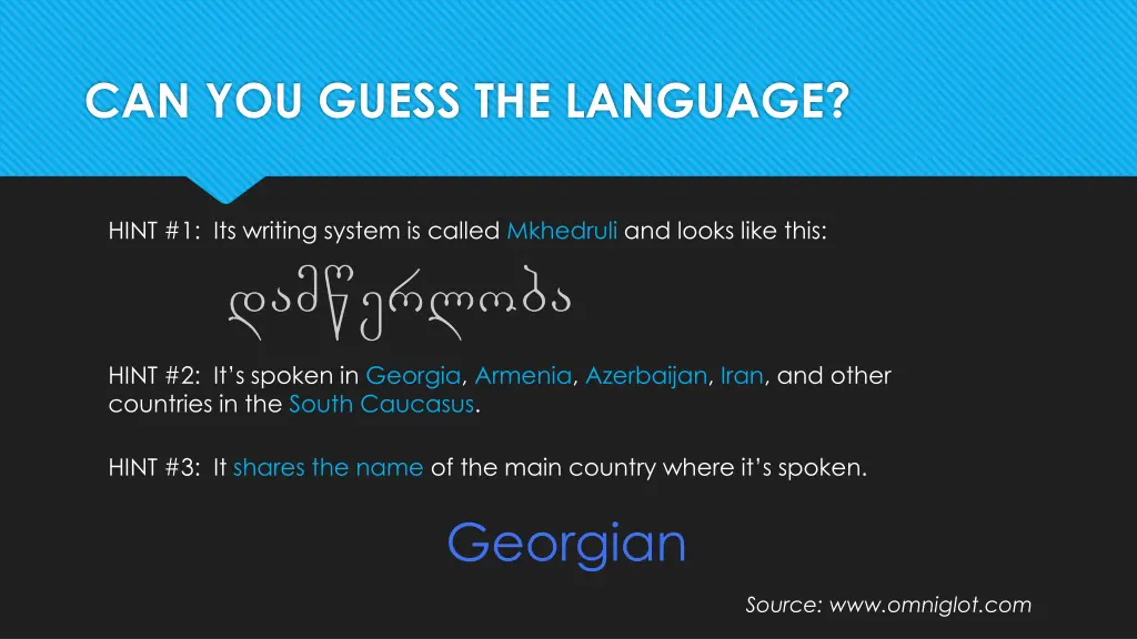 can you guess the language 2