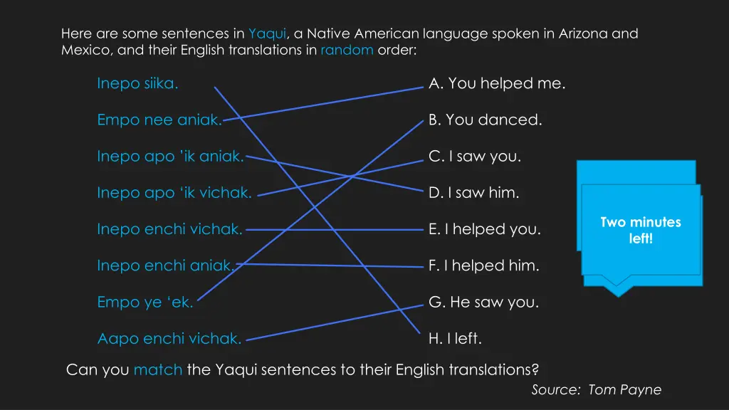 here are some sentences in yaqui a native