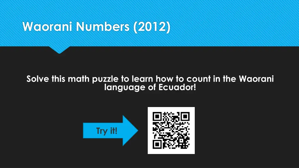 waorani numbers 2012