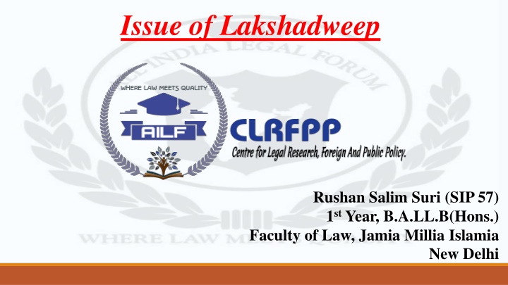 issue of lakshadweep