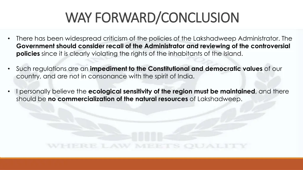 way forward conclusion way forward conclusion