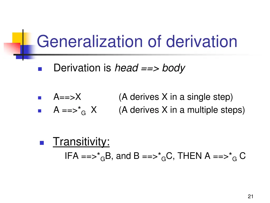 generalization of derivation