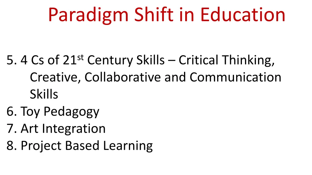 paradigm shift in education 1