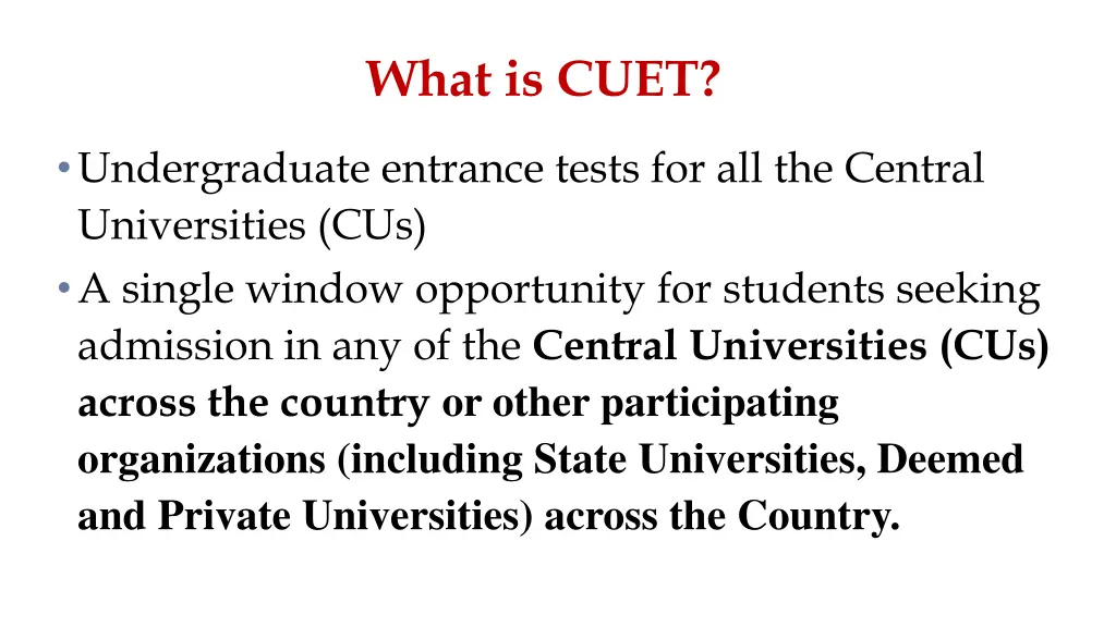 what is cuet