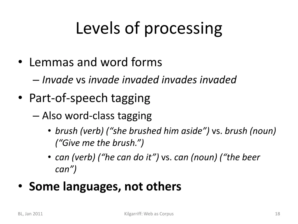 levels of processing