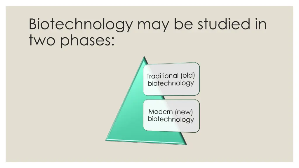 biotechnology may be studied in two phases