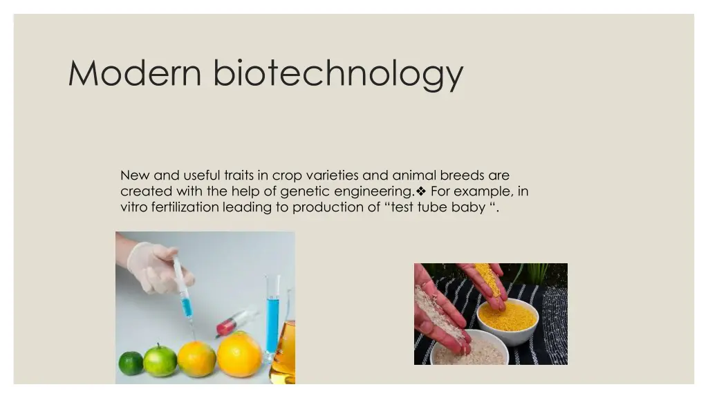 modern biotechnology