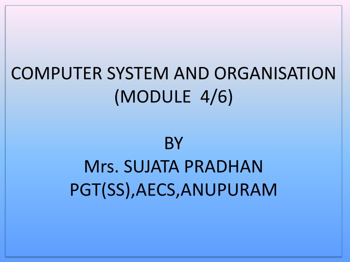 computer system and organisation module 4 6