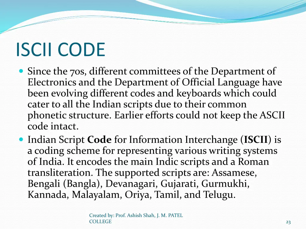 iscii code