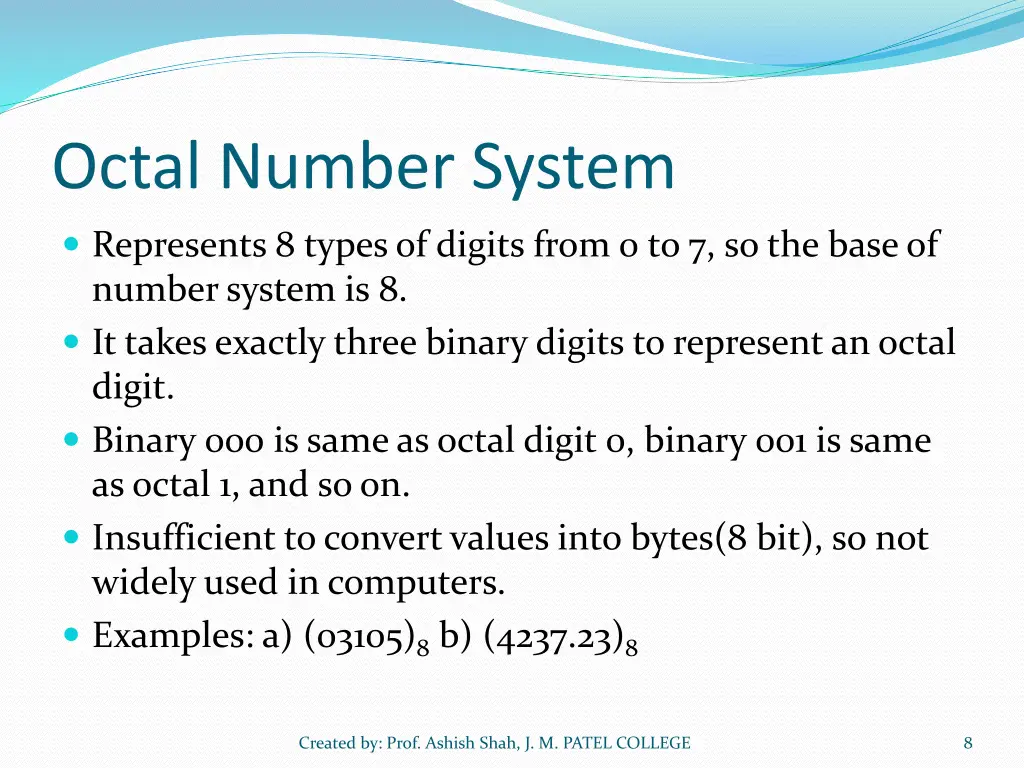 octal number system