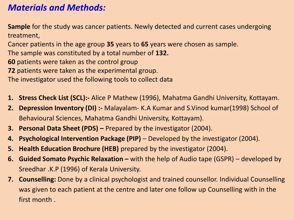 materials and methods