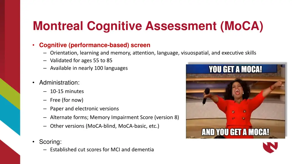 montreal cognitive assessment moca