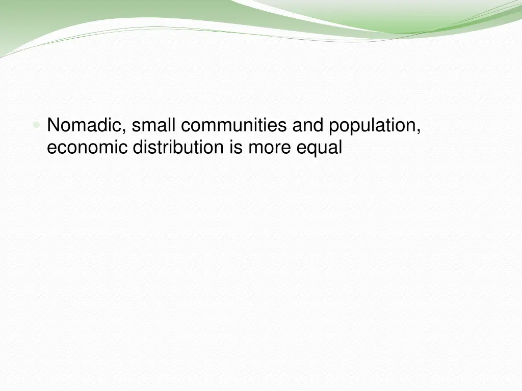 nomadic small communities and population economic