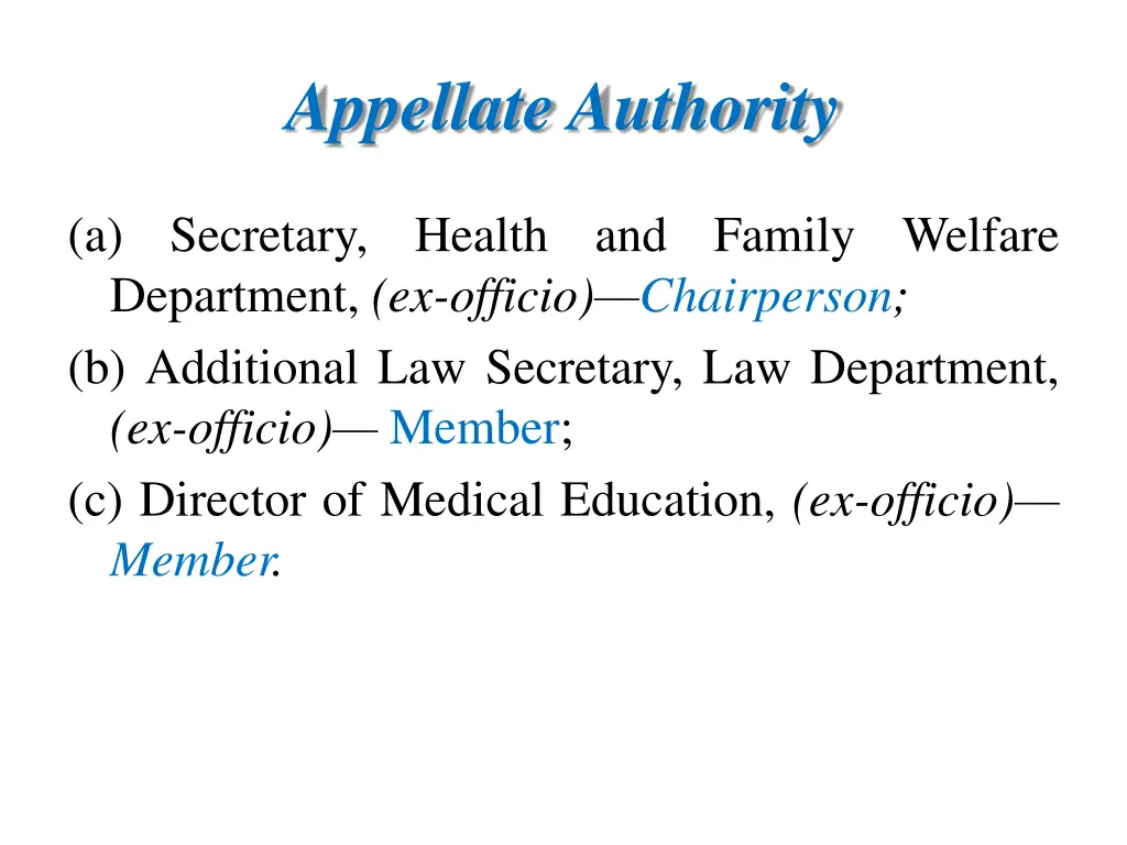 appellate authority