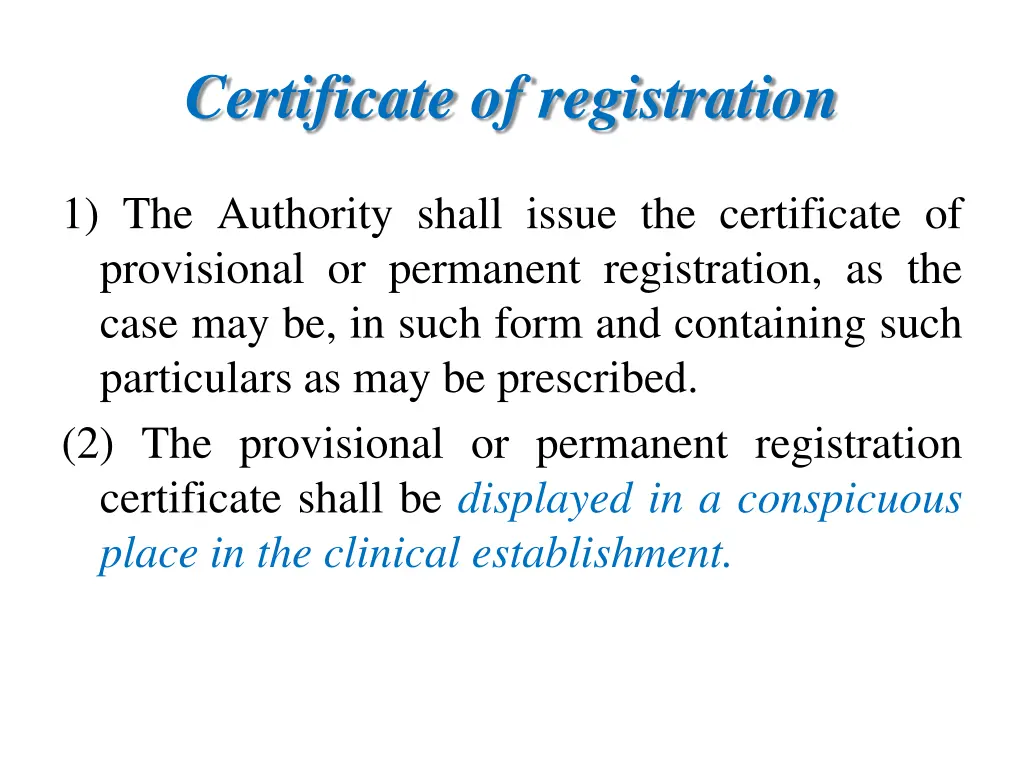 certificate of registration